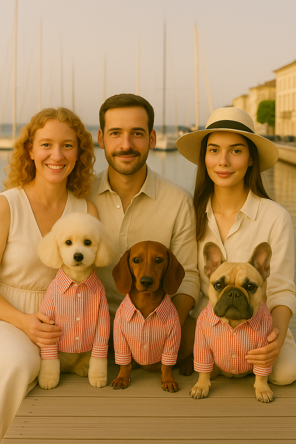 Dog Striped Shirt Cotton Lightweight Comfy