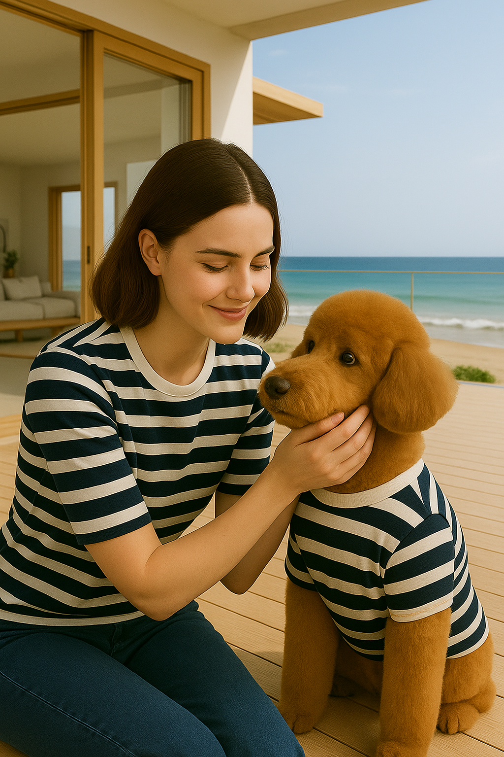 Polo para perros en versión Elegante hecho en Algodón Suave y Cómodo con detalles de color en el cuello