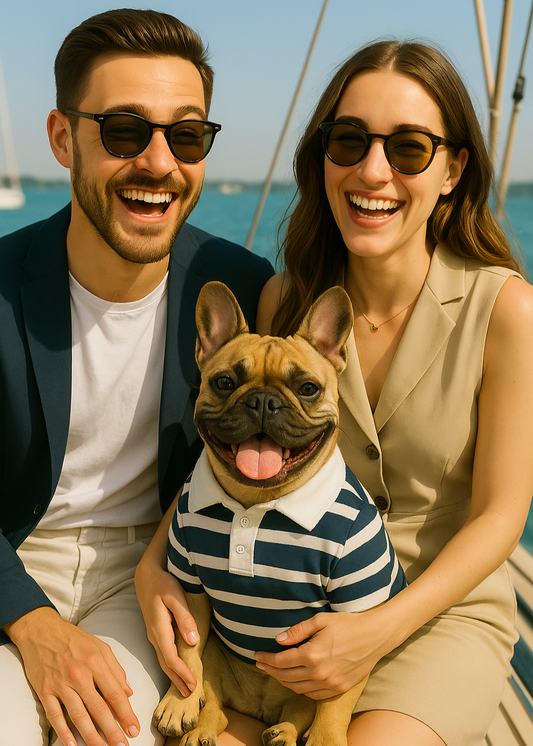 marine stripe dog tshirt