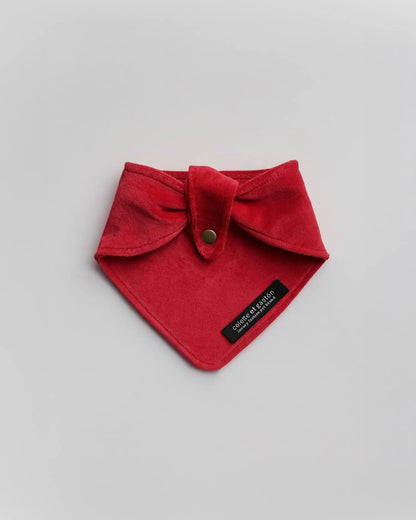 Bandana Red Embroidery Coton Gots Colette et Gastón
