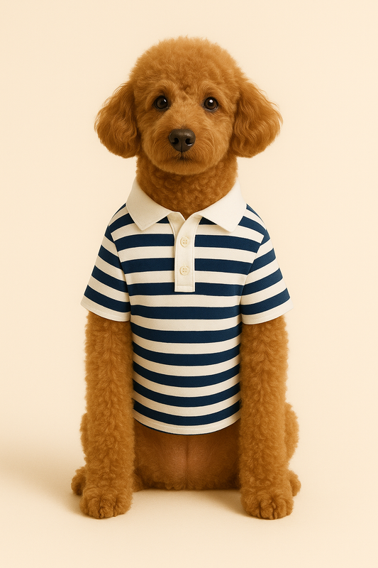 Polo para perros en versión Elegante hecho en Algodón Suave y Cómodo con detalles de color en el cuello