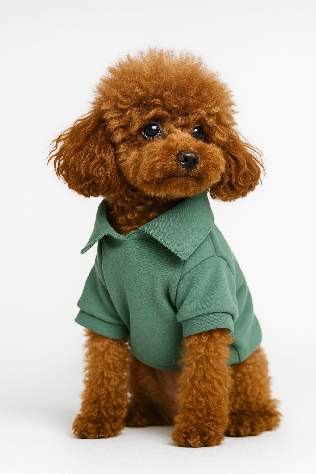 Luxury dog polo in solid colour — The Serine Top by Colette et Gastón, made in Paris.