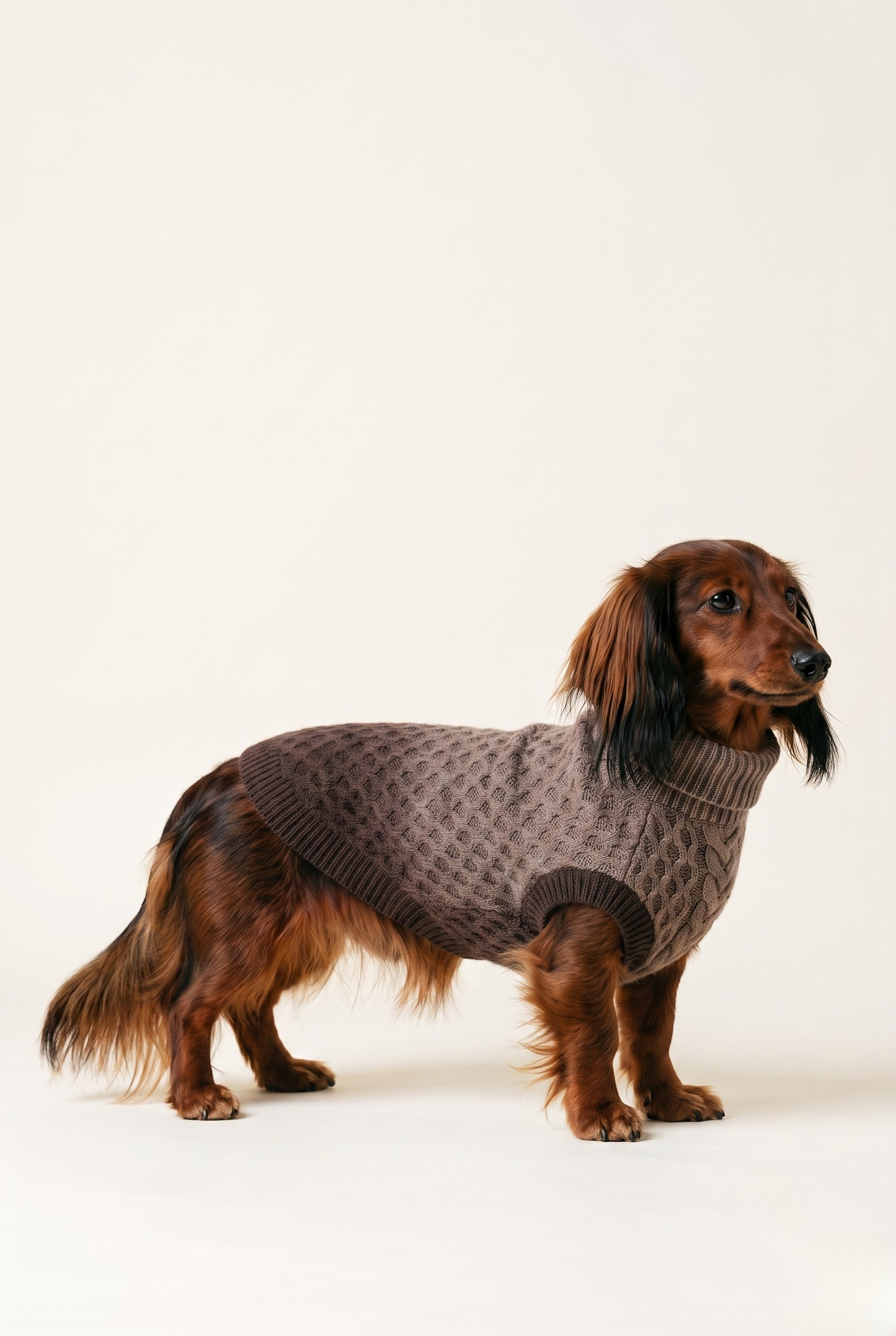 The Teckel Honeycomb Degradé — Baby Alpaca Dog Sweater